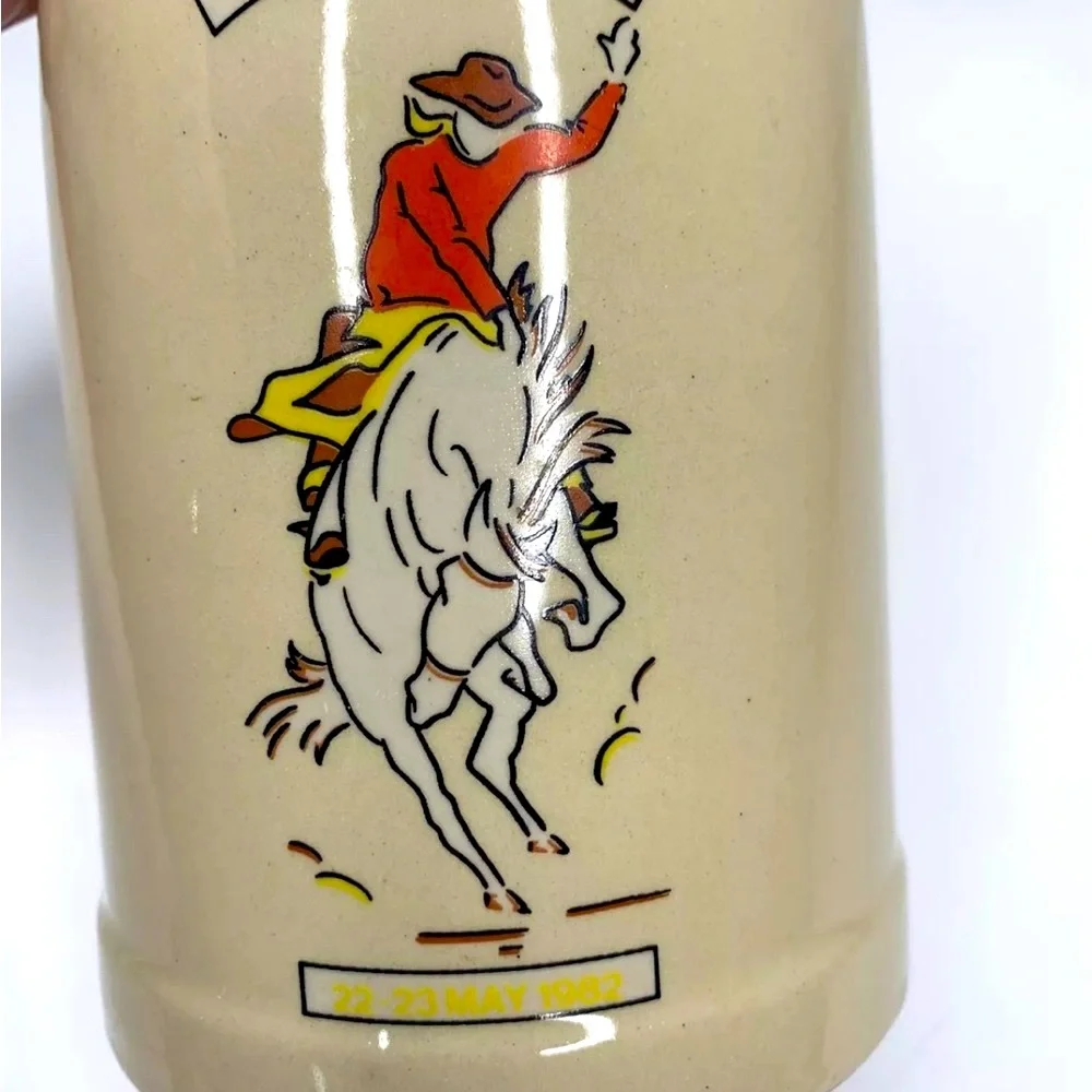 Gerz W. Germany Mug/Stein Vintage Cowboy Stampede May 22-23 1982 Western